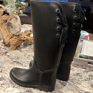 Coach Rain Boots w/ lace up backs
